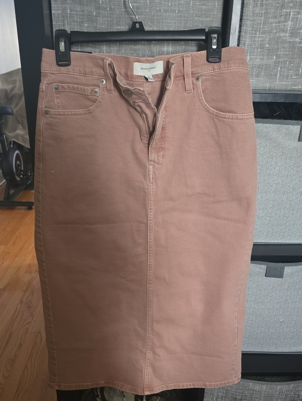 Madewell Dusty Rose Denim Pencil Skirt